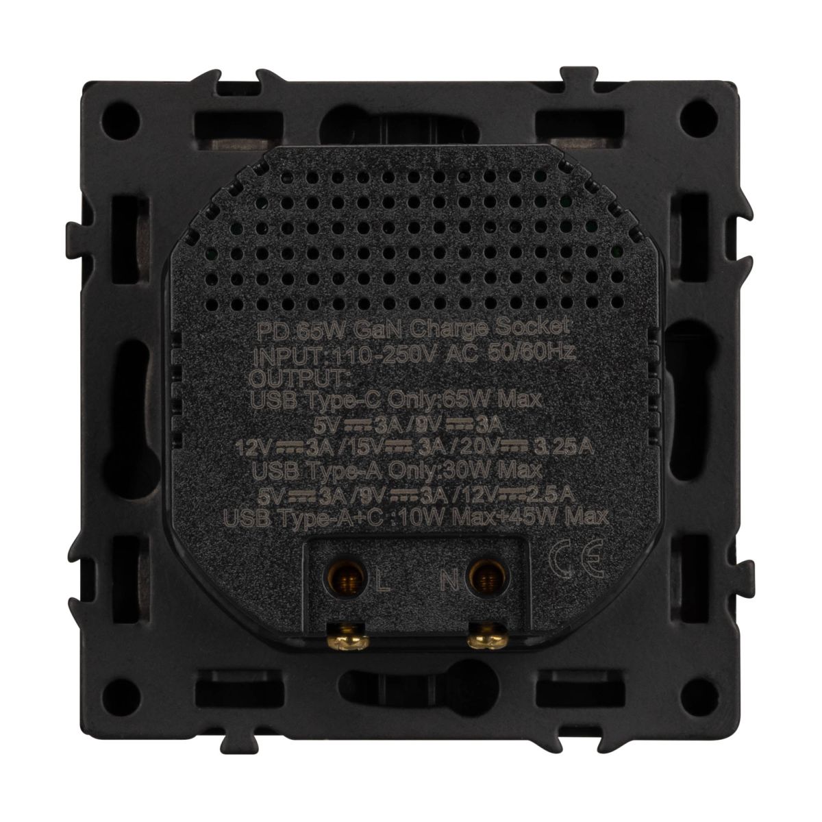 Механизм розетки с быстрой USB зарядкой Arlight SCT-NOBE-MUAC-SFPL-FC-BK (65W, QC3) 054317 в #REGION_NAME_DECLINE_PP#