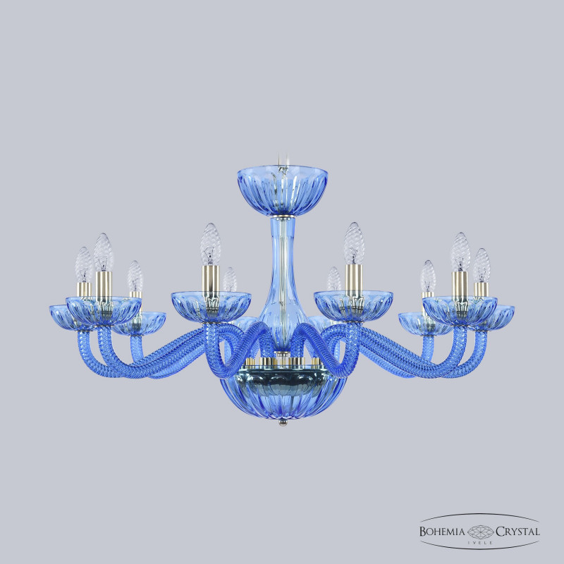 Подвесная люстра Bohemia Ivele Crystal 1311/10/300 G Aq/Aquamarine/M-1H в Санкт-Петербурге