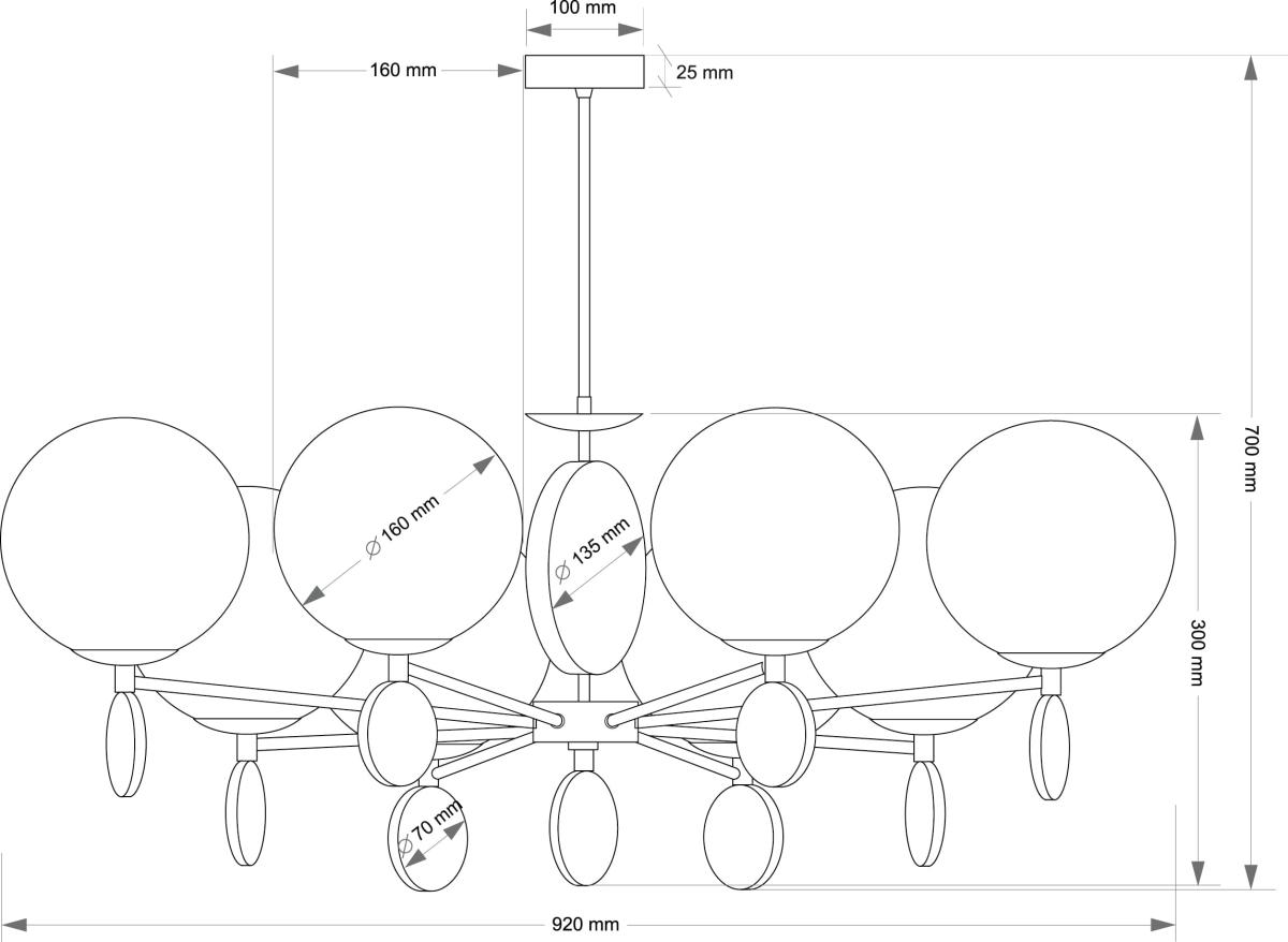 Подвесная люстра Kutek Dimaro DIM-ZW-8(N) в Санкт-Петербурге