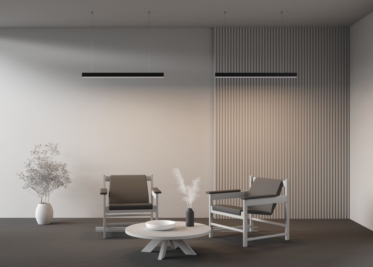 Линейный подвесной светильник Maytoni Technical 4000K 50x50 (Черный, 1 м) LL312028 в Санкт-Петербурге