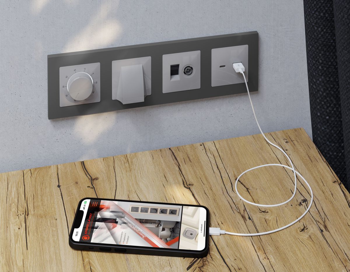 Комплект вывода кабеля с фиксатором Alfa Серебро глянец Quant Ambrella Volt MA415810 (AP4158, VM238) в #REGION_NAME_DECLINE_PP#