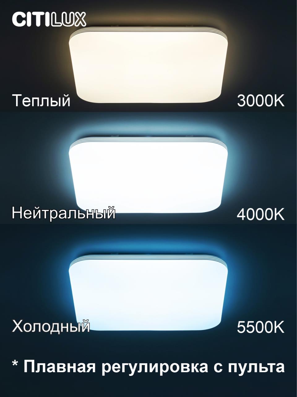 Потолочная led люстра Citilux Симпла CL714K900G в Санкт-Петербурге