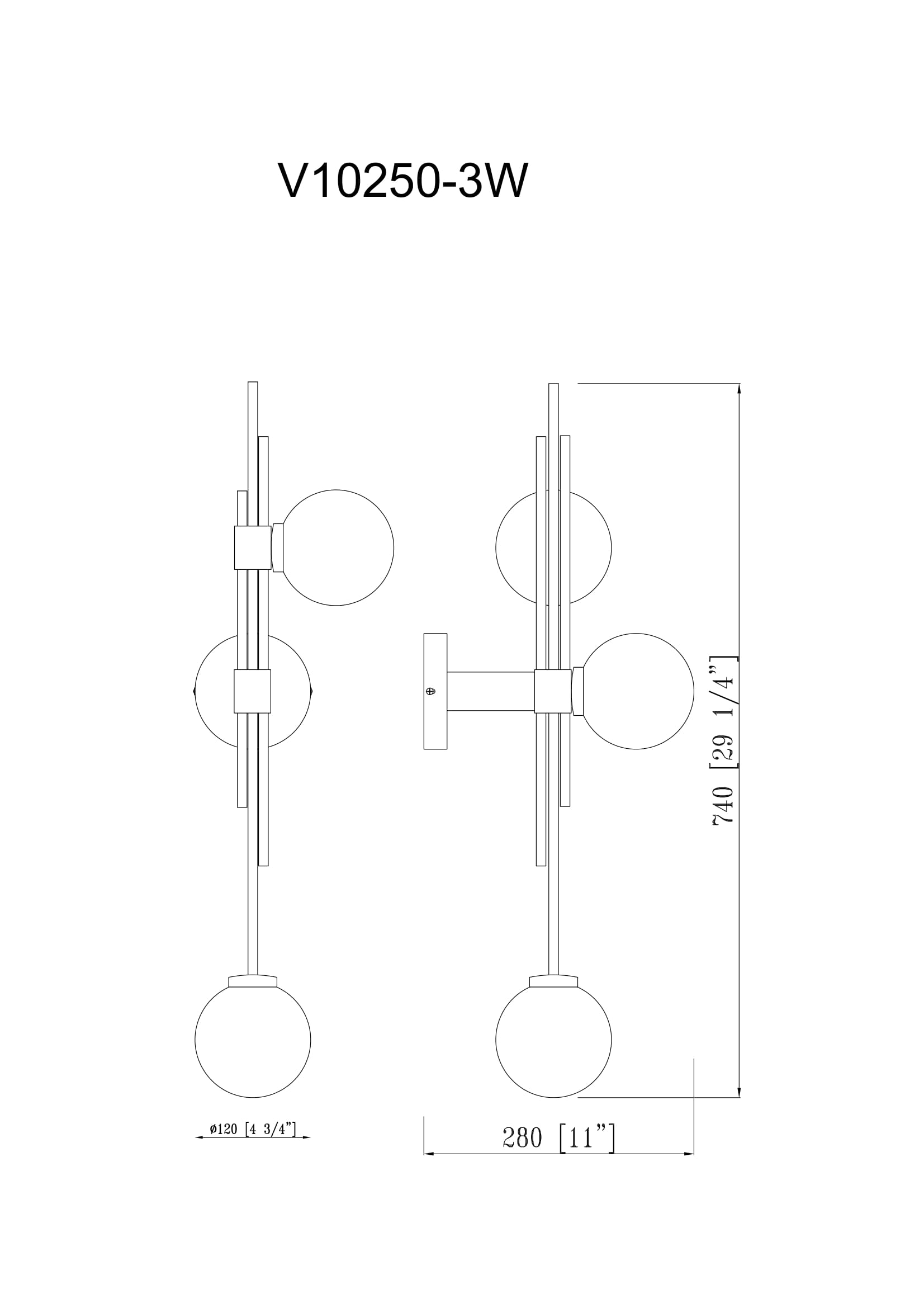 Бра Moderli Sience V10250-3W в Санкт-Петербурге