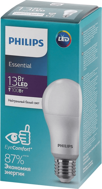 Светодиодная лампа Philips ESS LEDBulb E27 13W 4000K 929002305287 в Санкт-Петербурге