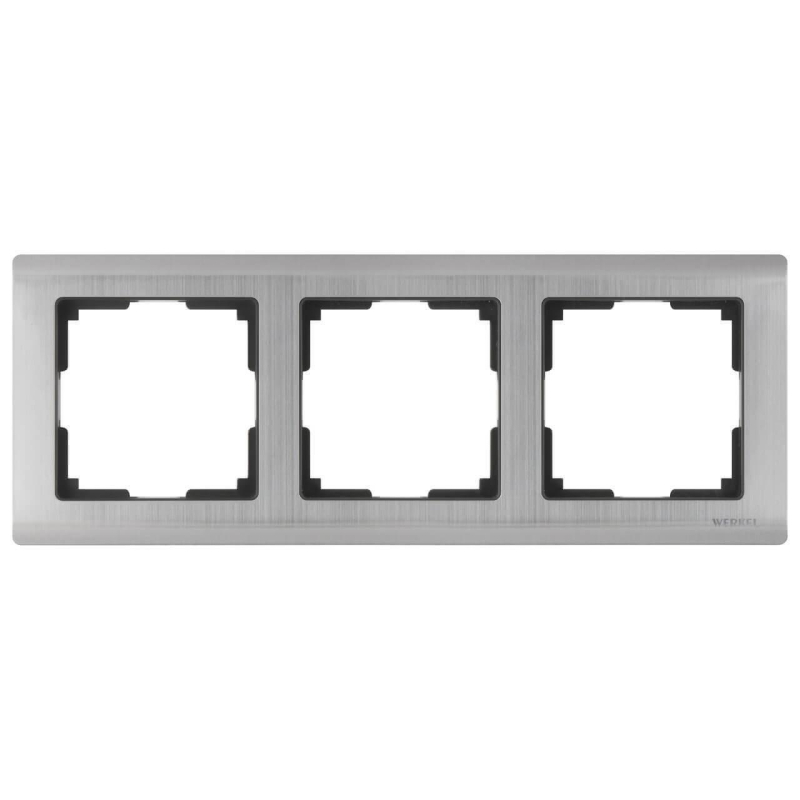 Рамка Werkel Metallic на 3 поста глянцевый никель WL02-Frame-03 4690389045929 в Санкт-Петербурге