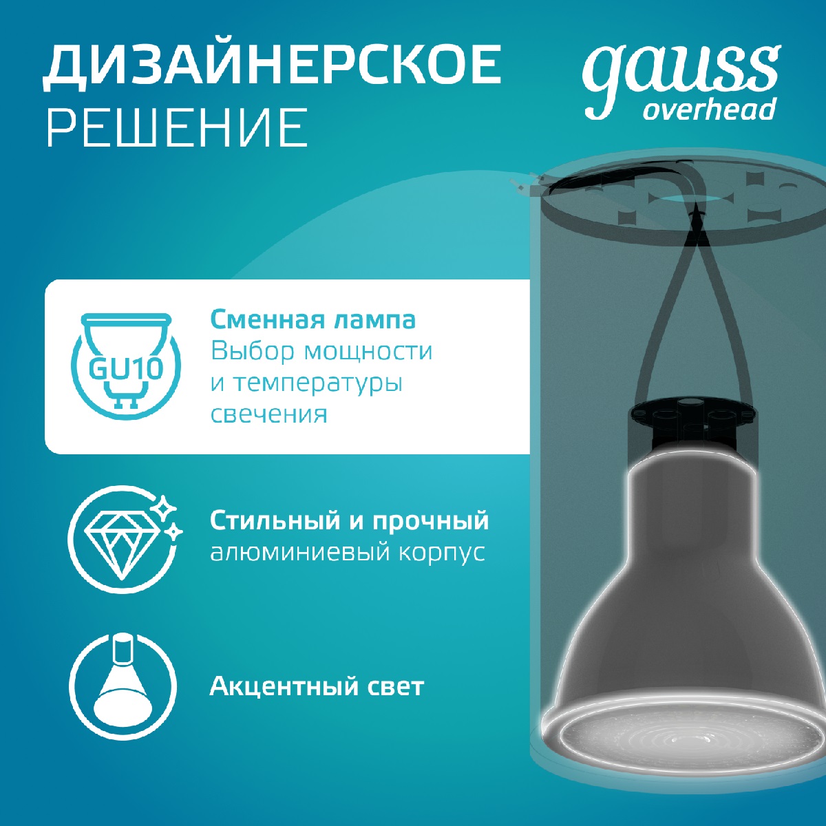 Накладной светильник Gauss Basic HD061 в Санкт-Петербурге