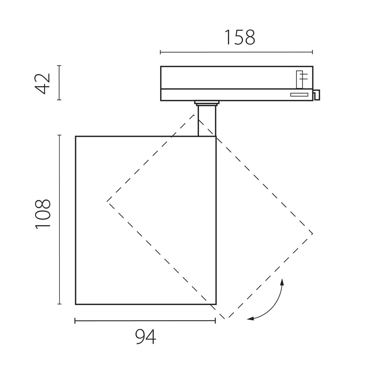 Трековый трехфазный светильник Quattro LED с адаптером Lightstar Alta Base A5436QT в #REGION_NAME_DECLINE_PP#