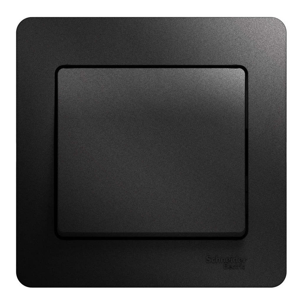 Выключатель 1-клавишный, сх.1, 10АХ (в сборе) Systeme Electric Glossa Антрацит GSL000712 в Санкт-Петербурге