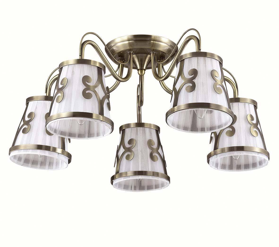 Потолочная люстра с абажуром из ткани Lumion Fetida 3285/5C в Санкт-Петербурге