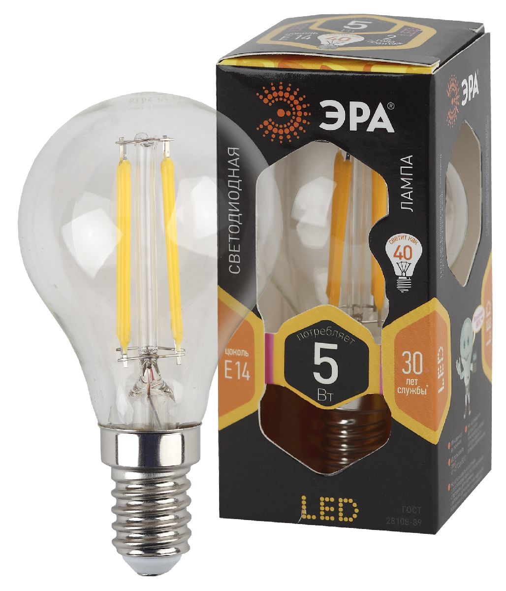 Лампа светодиодная Эра E14 5W 2700K F-LED P45-5W-827-E14 Б0019006 в #REGION_NAME_DECLINE_PP#