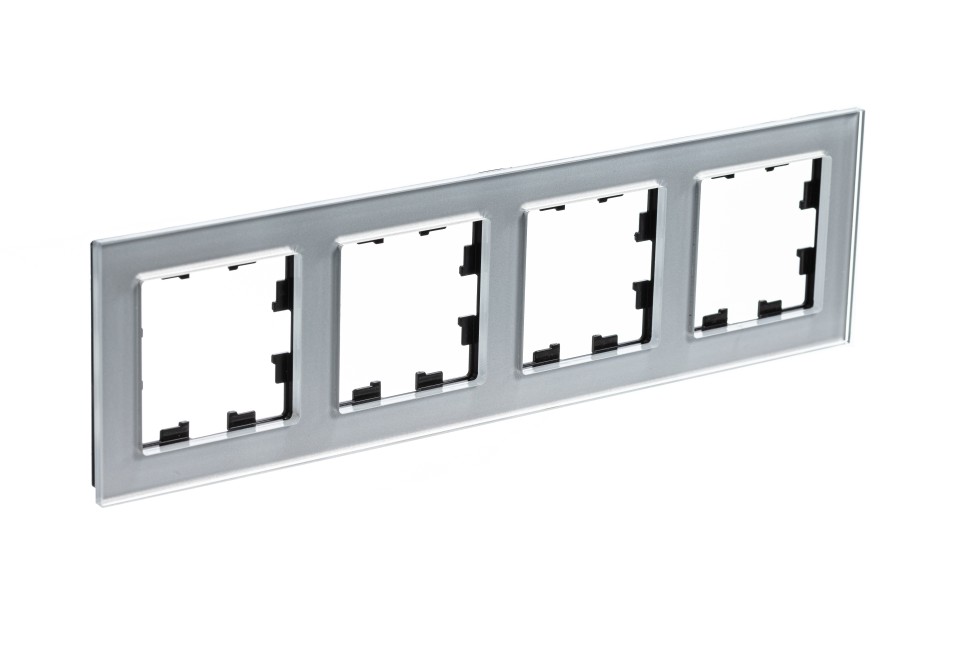 Рамка 4-ая Systeme Electric AtlasDesign Nature Стекло алюминий ATN320304 в Санкт-Петербурге