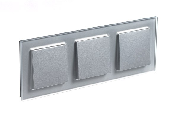 Рамка 3-ая Systeme Electric AtlasDesign Nature Стекло алюминий ATN320303 в Санкт-Петербурге