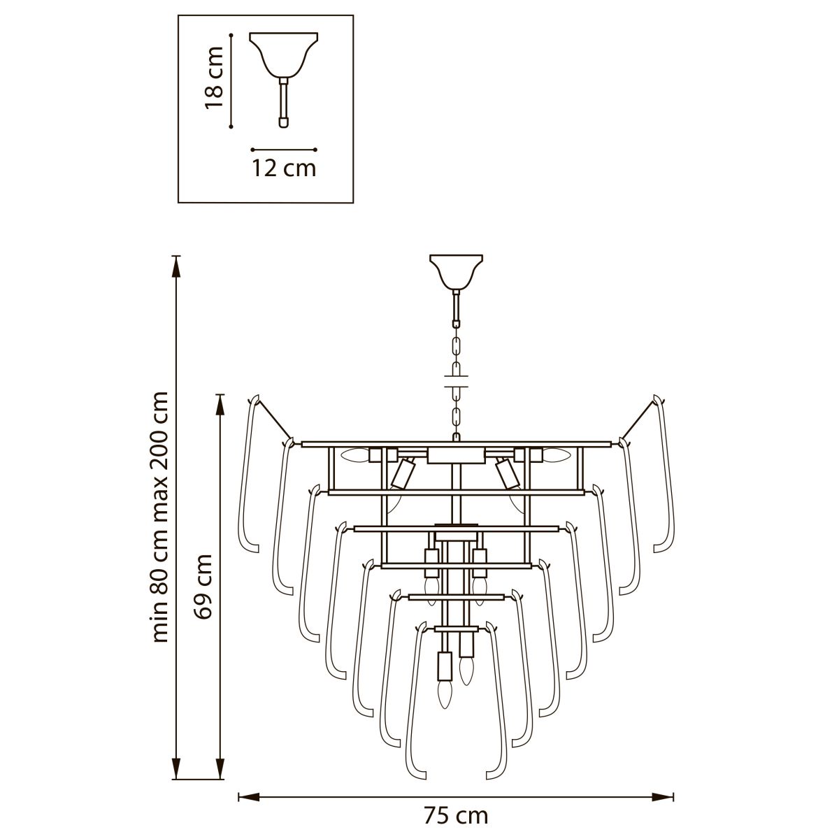 Подвесная люстра Lightstar Retro II 799182 в Санкт-Петербурге