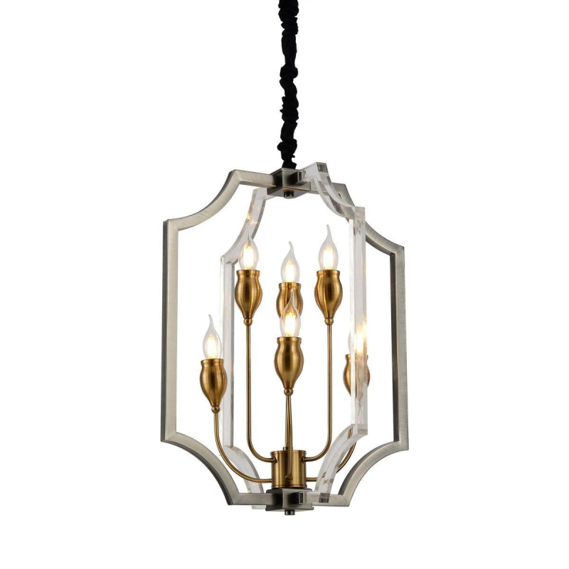 Подвесная люстра Lumina Deco Modesco LDP 8014-3+3 BK+AK в Санкт-Петербурге