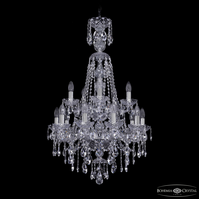 Подвесная люстра Bohemia Ivele Crystal 1415/10+5/200/XL-97/2d Ni в Санкт-Петербурге