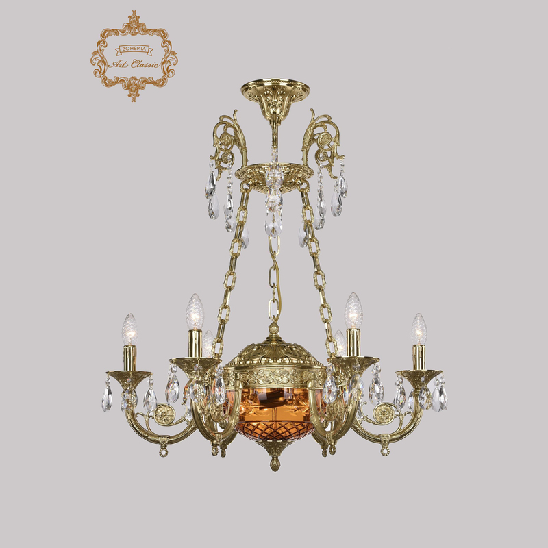 Подвесная люстра Art Classic 31.44.6.KR175SP.250IT.G.Sp.Amber.1B в Санкт-Петербурге