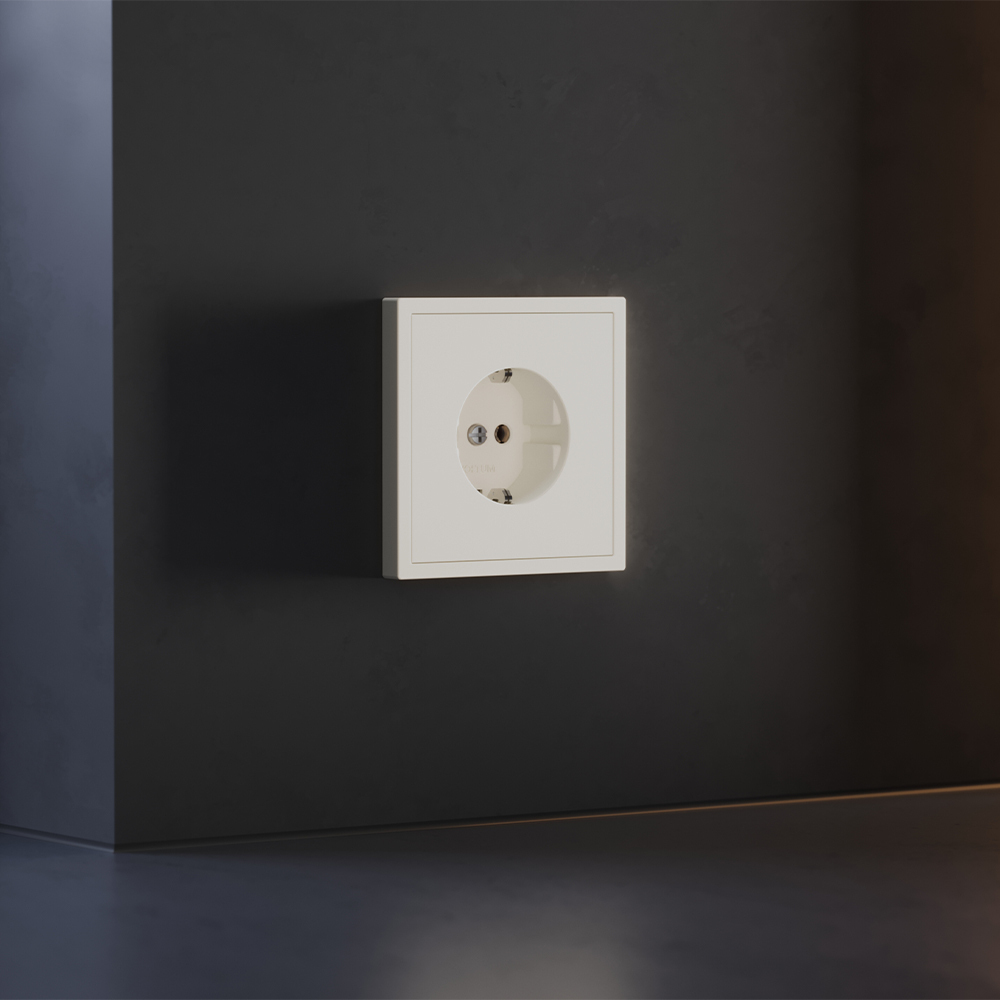 Накладка для розетки с заземлением Voltum S70 (хлопок) VLS000613 в Санкт-Петербурге