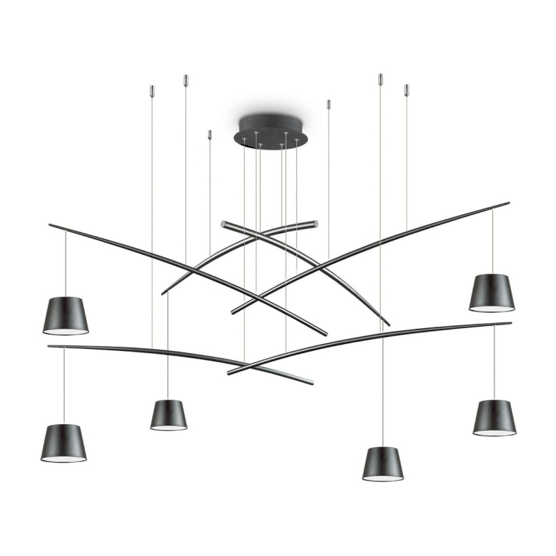 Подвесная люстра Ideal Lux Fish SP6 Nero 196992 в Санкт-Петербурге