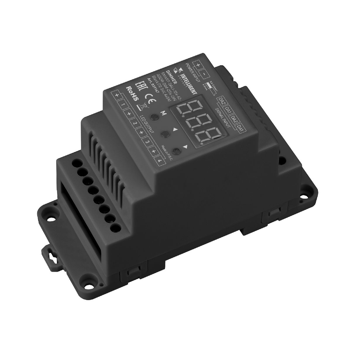 Диммер Arlight SMART-DALI-104-62-ADDR-DIM-DT6-DIN Black (12-24V, 4x5A) 039147 в Санкт-Петербурге