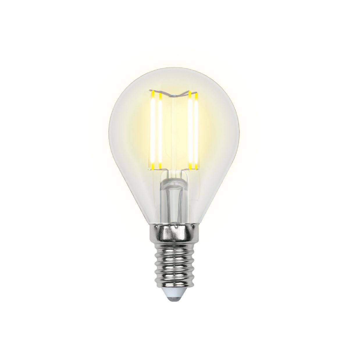 Лампа светодиодная (UL-00000197) Uniel E14 6W прозрачная LED-G45-6W/WW/E14/CL PLS02WH в #REGION_NAME_DECLINE_PP#