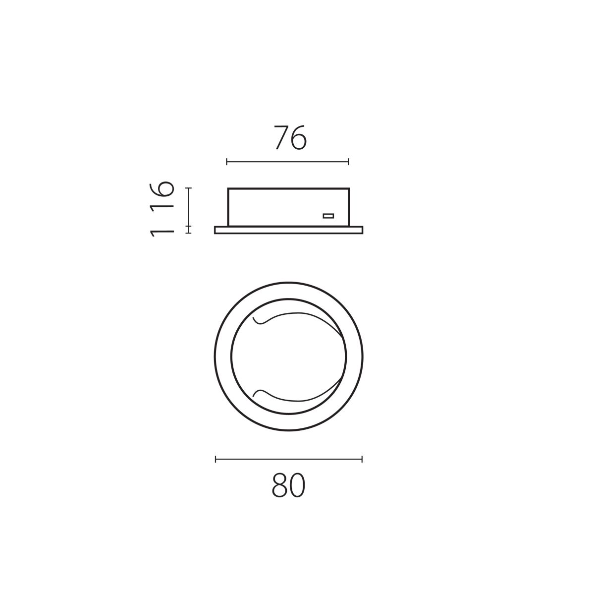 Насадка торцевая на светильник RULLO dia 80 mm Lightstar Rullo 204486 в Санкт-Петербурге