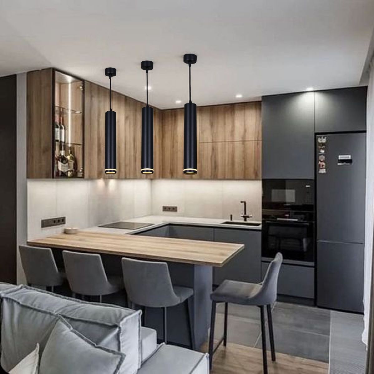 Подвесной светильник Reluce 16001-0.9-001LD 200mm GU10 BK в Санкт-Петербурге