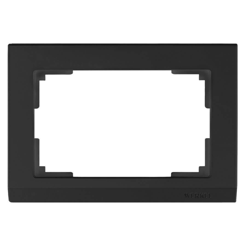 Рамка Werkel Stark для двойной розетки черный WL04-Frame-01-DBL-black 4690389117213 в Санкт-Петербурге