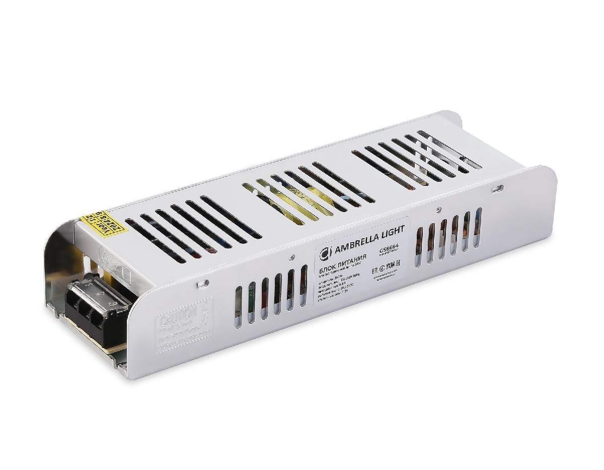 Блок питания с EMC для светодиодной ленты Ambrella Light Illumination 200Вт DC24В 8,3A IP20 GS8684 в Санкт-Петербурге
