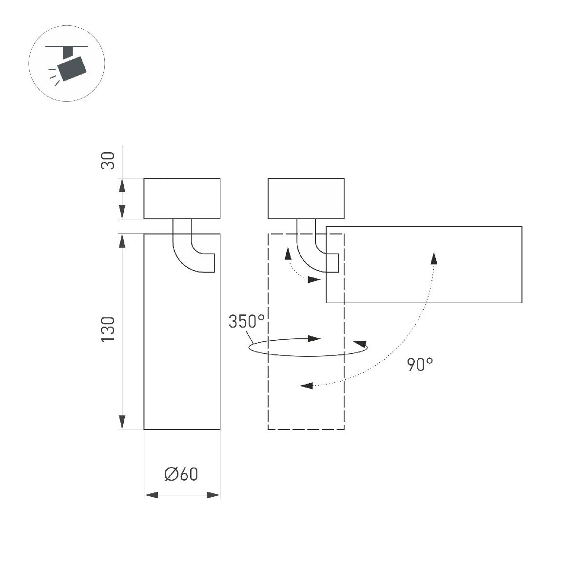 Спот Arlight SP-GABI-SURFACE-FLAP-R60-12W Day4000 049923 в Санкт-Петербурге