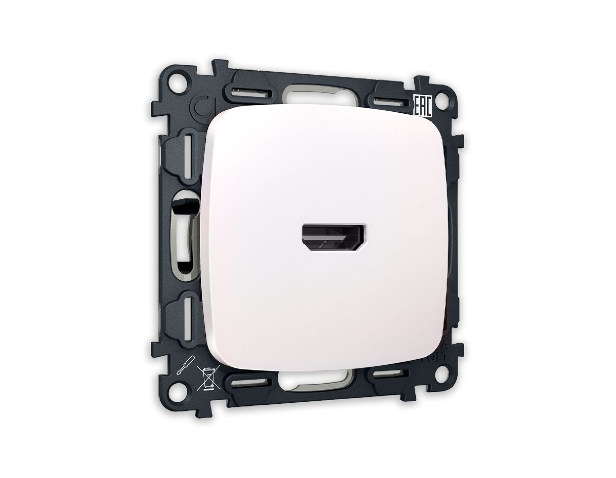 Комплект механизма розетки HDMI 2.0 40V/500mA 2.0GHz 5-18Gbit/s Ambrella Volt Omega MO214010 в Санкт-Петербурге