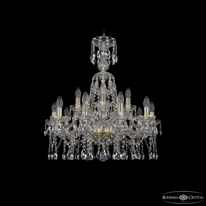 Подвесная люстра Bohemia Ivele Crystal 1413/10+5/220/XL-74 G в Санкт-Петербурге