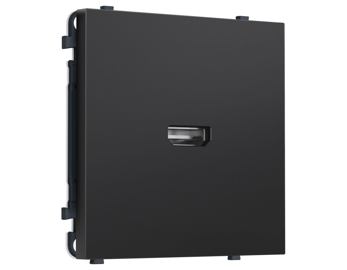 Комплект механизма розетки HDMI 2.1 SIGMA Черный матовый 30V/900MS 4K-120HZ 8K-60Hz QUANT PRO Ambrella Volt MS814030 (SP8140, PR223) в #REGION_NAME_DECLINE_PP#