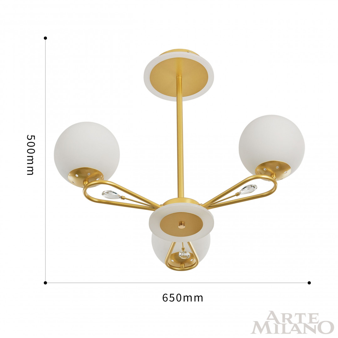 Люстра на штанге Arte Milano Neapolis 277138/3 GD в #REGION_NAME_DECLINE_PP#