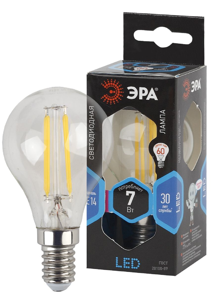 Лампа светодиодная Эра E14 7W 4000K F-LED P45-7W-840-E14 Б0027947 в Санкт-Петербурге
