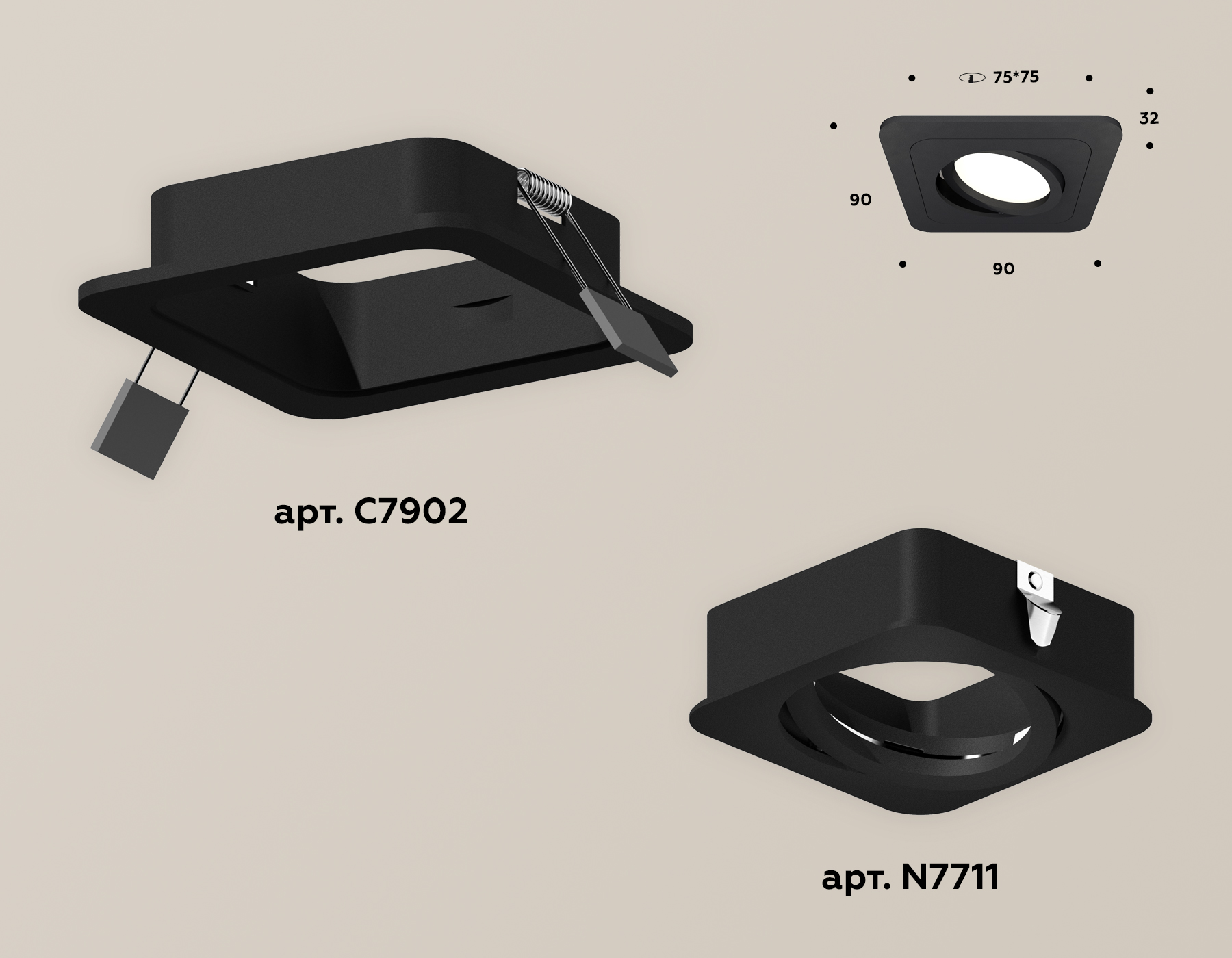 Встраиваемый поворотный светильник Ambrella Light Techno XC7902010 (C7902, N7711) в Санкт-Петербурге