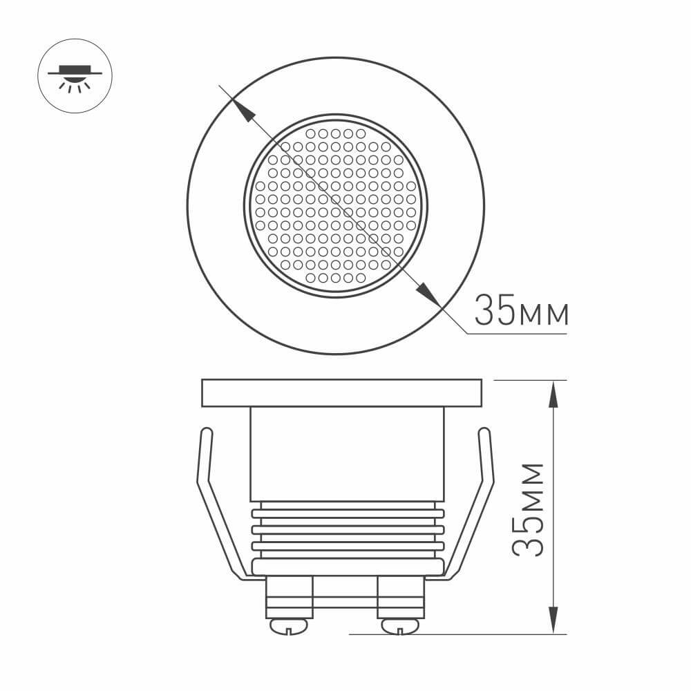 Мебельный светильник Arlight LTM-R35WH 1W Day White 30deg в Санкт-Петербурге