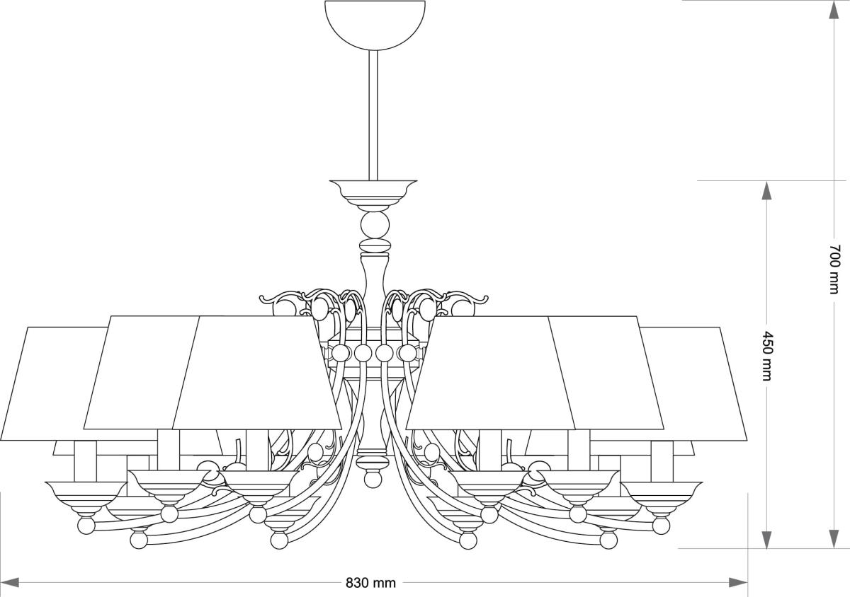 Подвесная люстра Kutek Casamia Abazur CAS-ZW-10(P/A) в Санкт-Петербурге