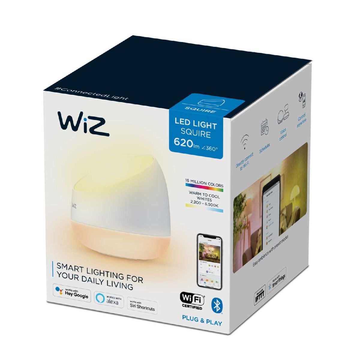 Умная настольная лампа Wiz Wi-Fi BLE Portable Squire RGB 929002690301 в Санкт-Петербурге