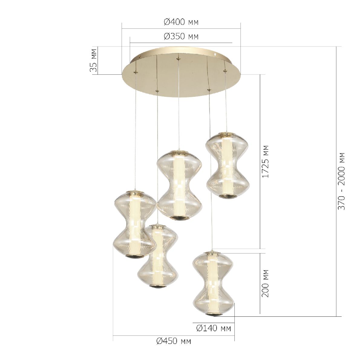 Каскадная люстра ST Luce Spine SL6136.233.01 в Санкт-Петербурге