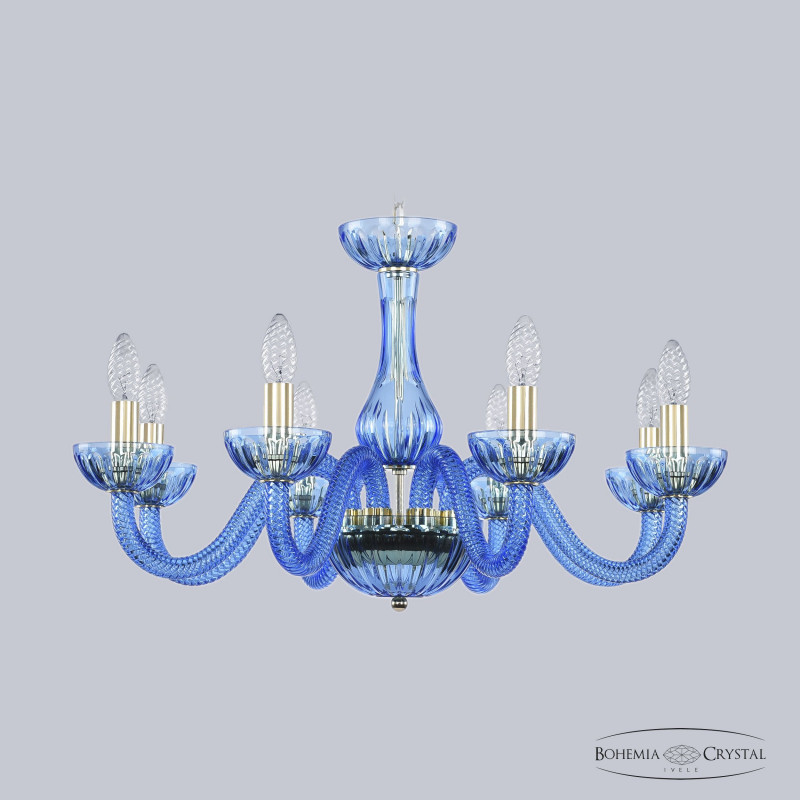 Подвесная люстра Bohemia Ivele Crystal 1310/8/240 G Aq/Aquamarime/M-1H в Санкт-Петербурге