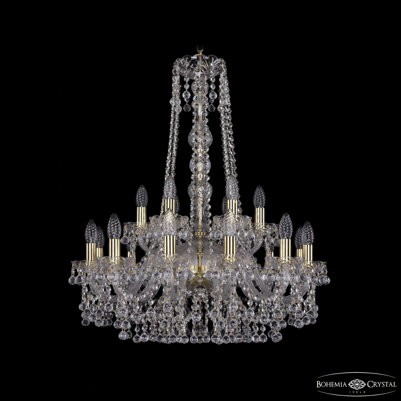 Подвесная люстра Bohemia Ivele Crystal 1409/12+6/240/h-77 G в Санкт-Петербурге