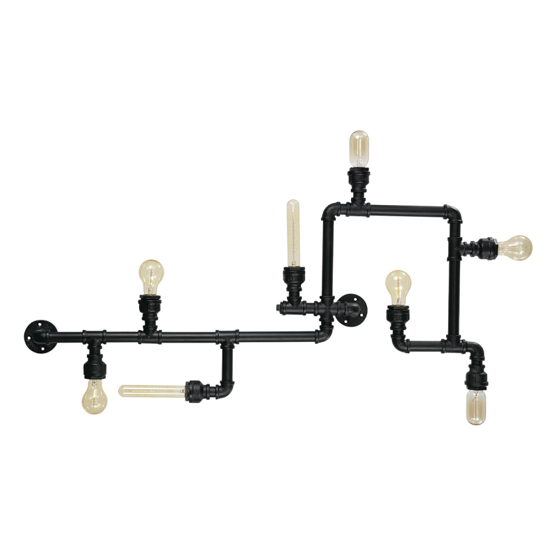 Потолочная люстра Ideal Lux Plumber PL8 Nero 136714 в #REGION_NAME_DECLINE_PP#