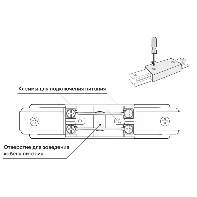 Коннектор Denkirs DK Track Black TR1008-BK в Санкт-Петербурге