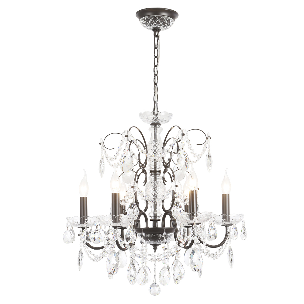 Подвесная люстра Crystal Lux ODELIS SP6 BROWN в #REGION_NAME_DECLINE_PP#
