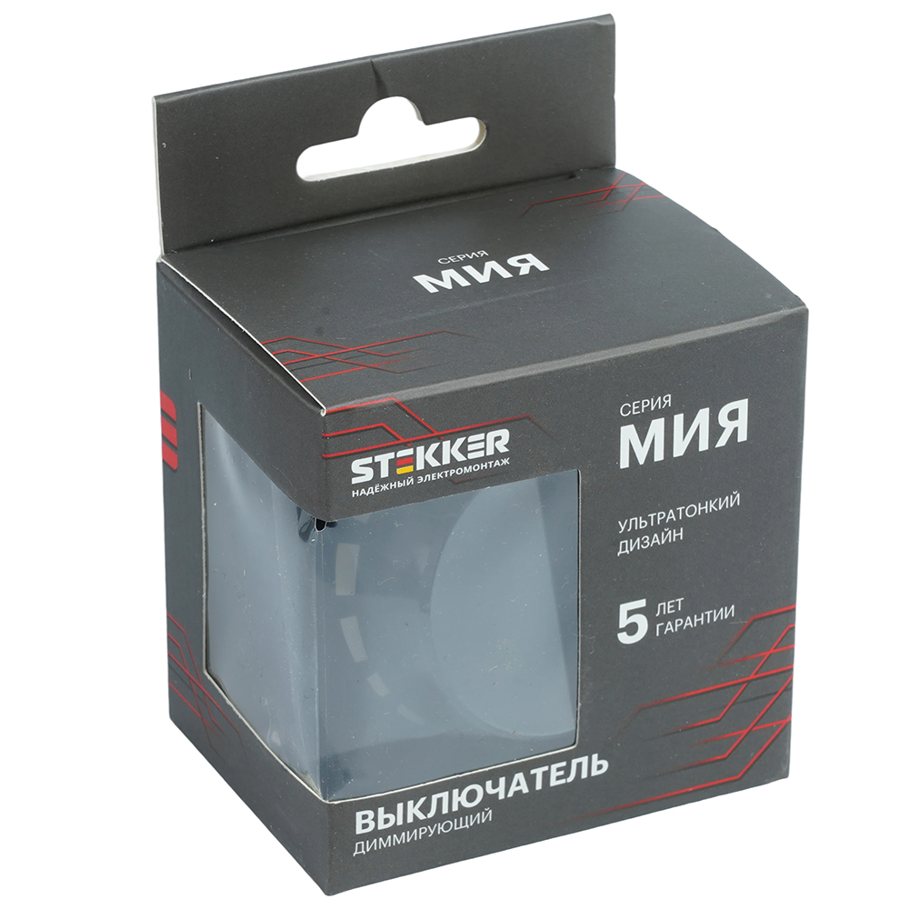 Выключатель диммирующий Stekker Мия RSW10-3106-05, серия Мия черный бархат 50568 в #REGION_NAME_DECLINE_PP#