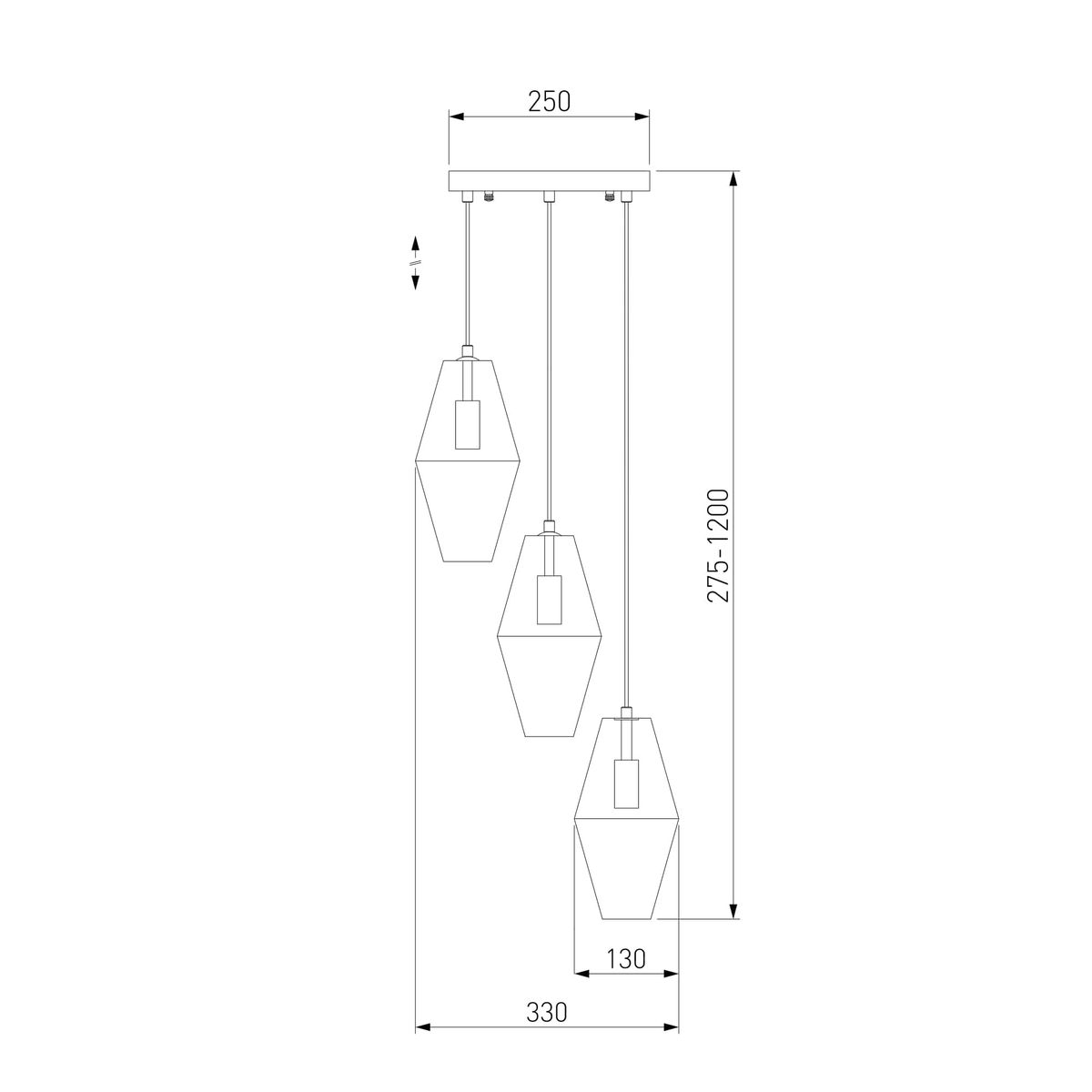 Подвесная люстра Eurosvet Prism 50236/3 янтарный a058960 в Санкт-Петербурге