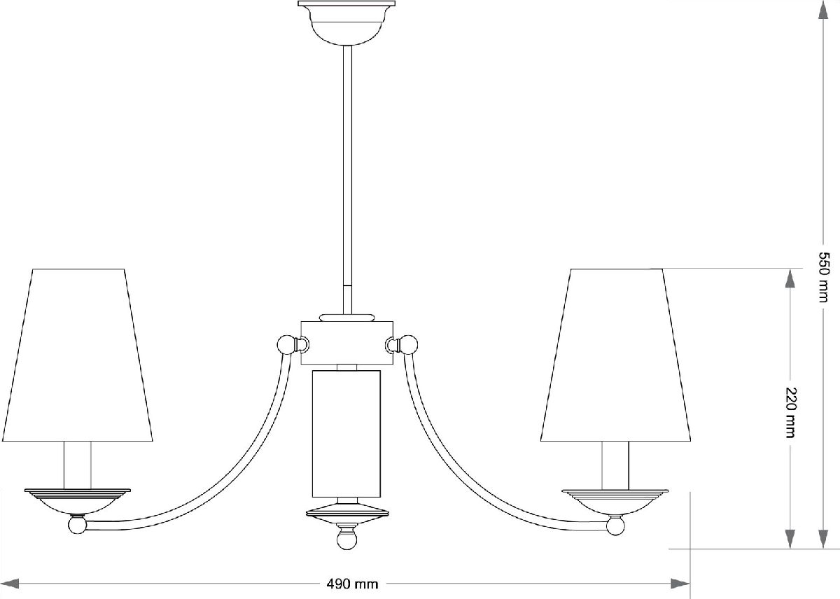 Люстра на штанге Kutek N Lampshade N-ZW-2(P/A) в Санкт-Петербурге