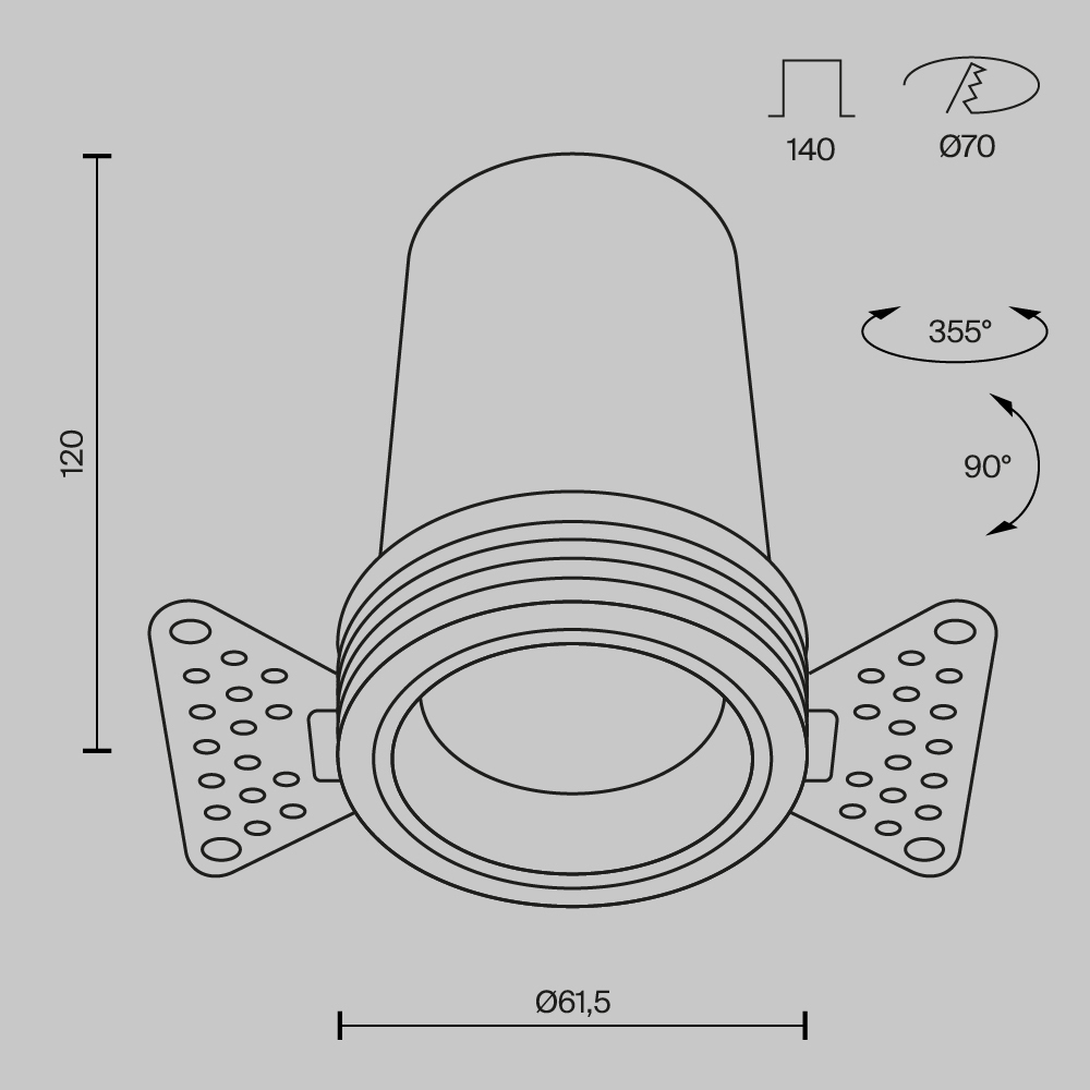 Встраиваемый спот Maytoni Technical Focus Led DL125-L12-3K-TRS-W в Санкт-Петербурге
