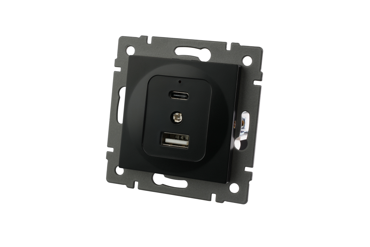 Механизм USB розетки Arlight SCT-MUAC-PL-BK-V (5V, 3A, QC4) 049838 в Санкт-Петербурге