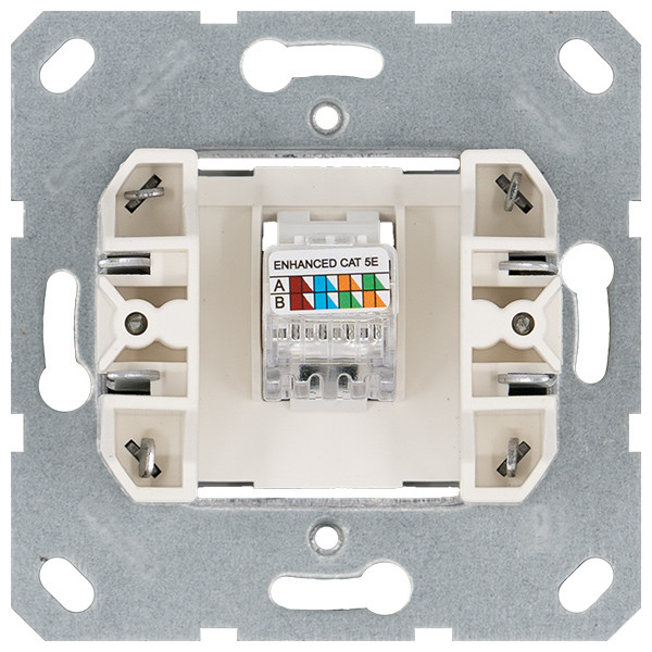 Интернет-розетка RJ45 с накладкой, цвет Тауп Jasmart G6105T в Санкт-Петербурге